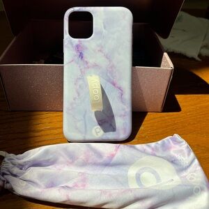 Lavender marble loopy iPhone case